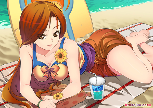leona and pool party leona (league of legends) drawn by takejun