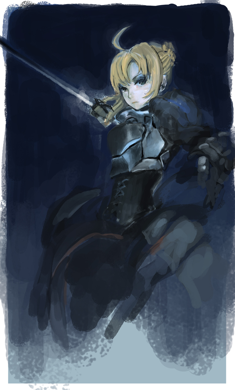 artoria pendragon and saber (fate and 1 more) drawn by so-bin