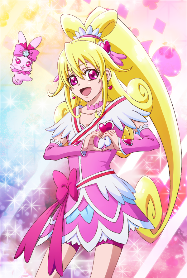 aida mana, cure heart, and sharuru (precure and 1 more) drawn by lunarclinic
