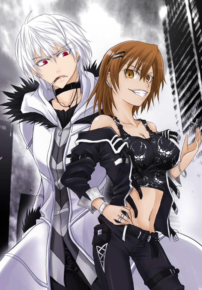 accelerator and misaka worst (toaru majutsu no index) drawn by kurogane_(blackxsilver)