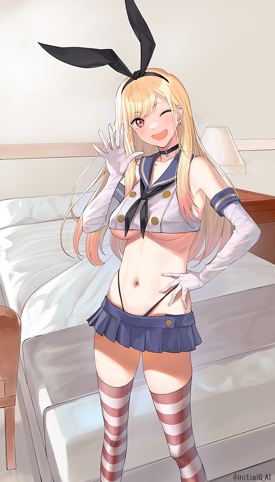 shimakaze and kitagawa marin (kantai collection and 1 more) drawn by a1_(initial-g)