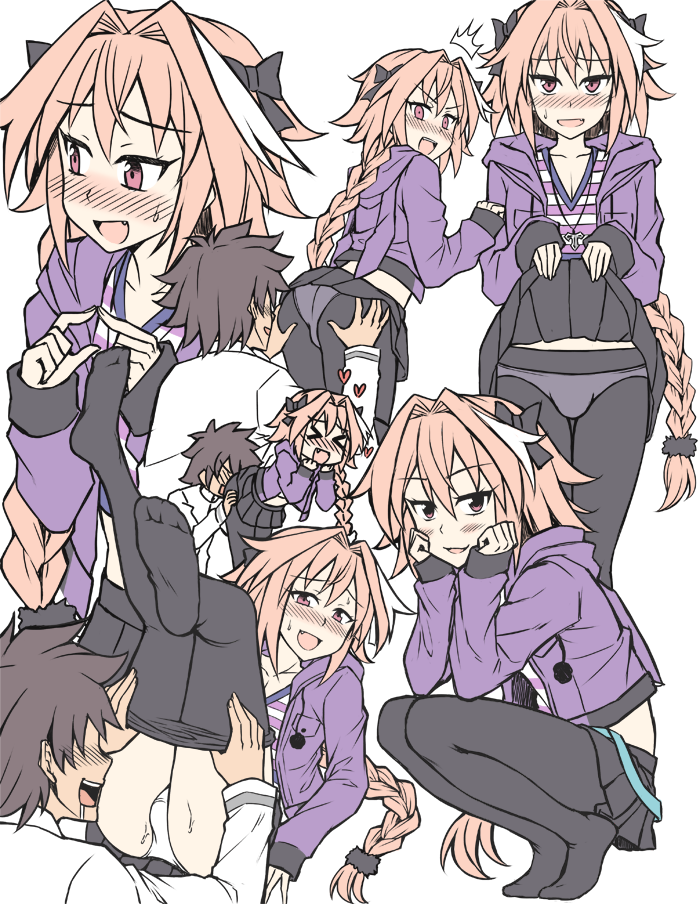 fujimaru ritsuka and astolfo (fate and 2 more) drawn by peach88