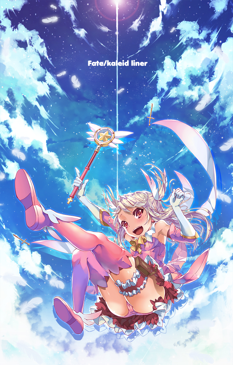 illyasviel von einzbern, prisma illya, and magical ruby (fate and 1 more) drawn by pandinus