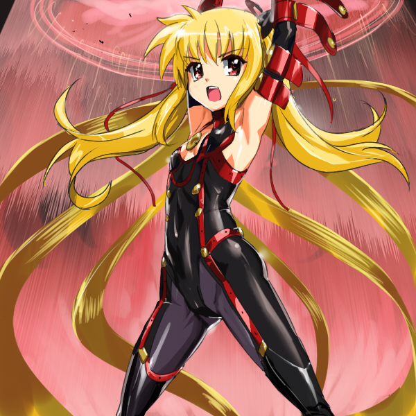fate testarossa and bayonetta (lyrical nanoha and 3 more) drawn by makacoon