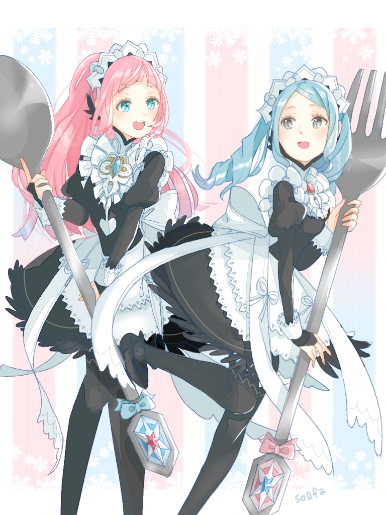 felicia and flora (fire emblem and 1 more) drawn by solfa_(gikosweety)