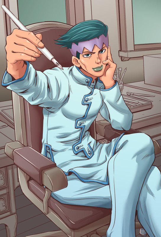 kishibe rohan (jojo no kimyou na bouken and 1 more) drawn by gachon_jirou