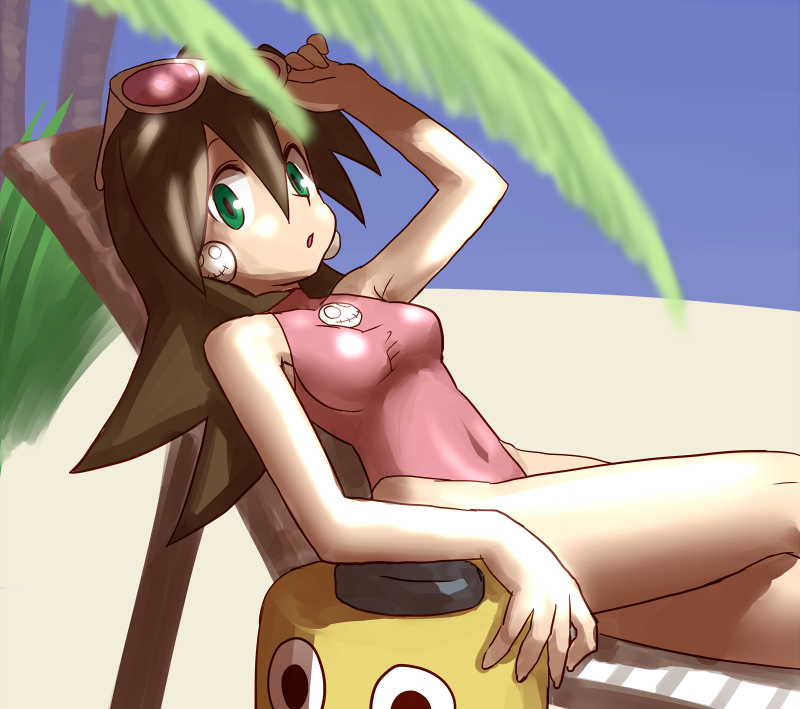 tron bonne and servbot (mega man and 1 more) drawn by muu_(mumumer)