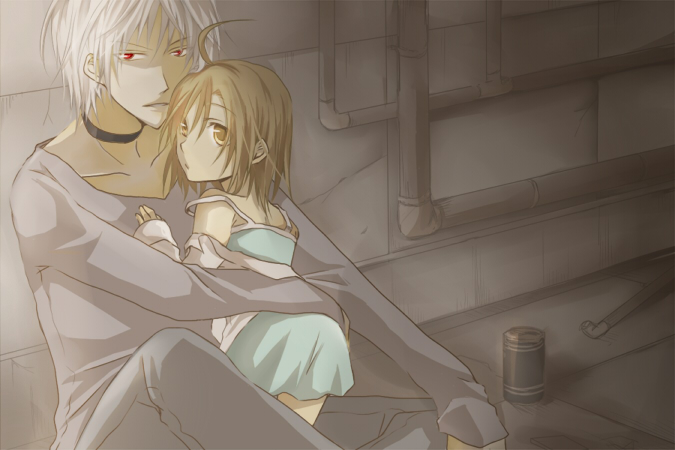 accelerator and last order (toaru majutsu no index) drawn by shiro_(mikanbako)