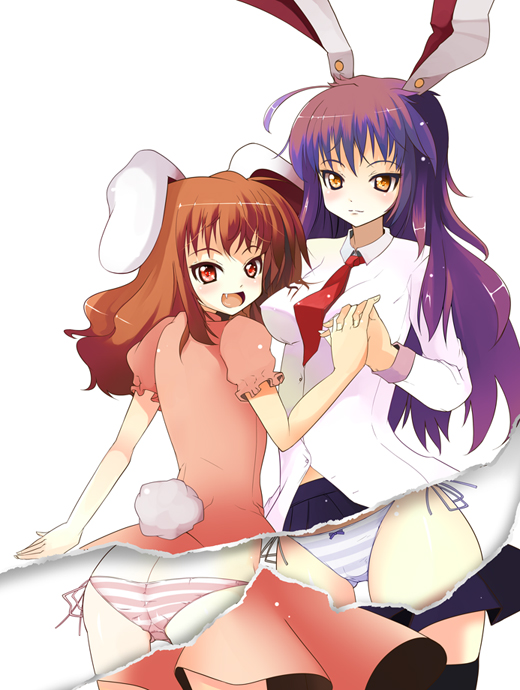 reisen udongein inaba and inaba tewi (touhou) drawn by ippongui