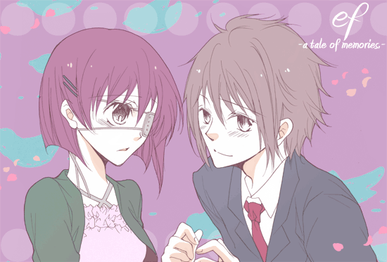 shindou chihiro and asou renji (ef) drawn by mamimi