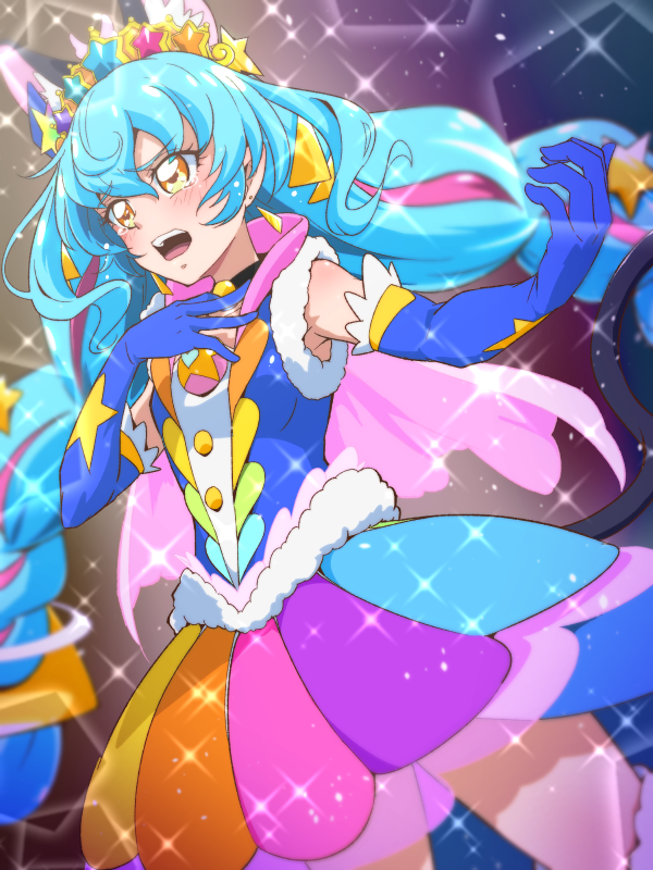 yuni and cure cosmo (precure and 1 more) drawn by tj-type1
