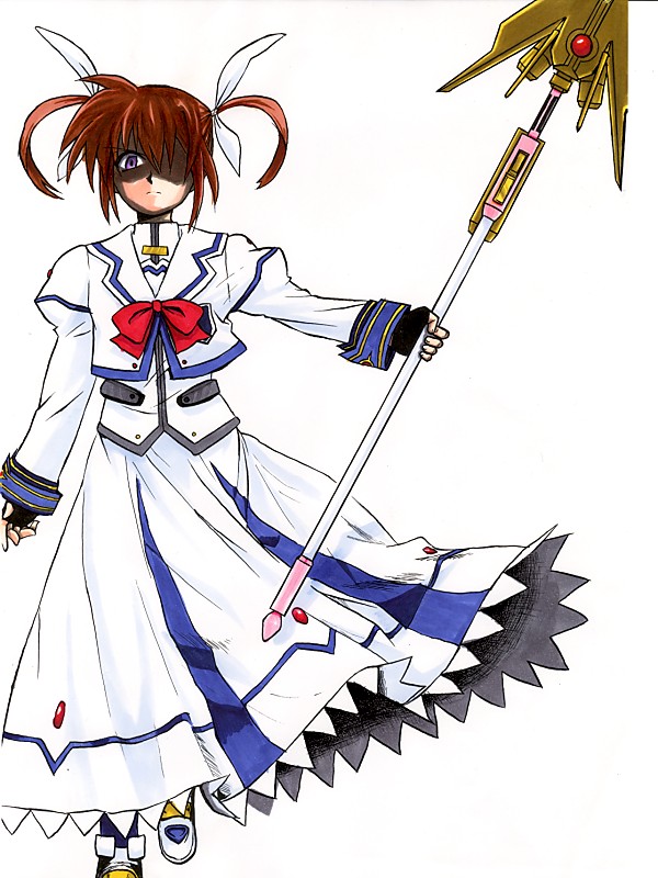 takamachi nanoha and raising heart (lyrical nanoha and 2 more)