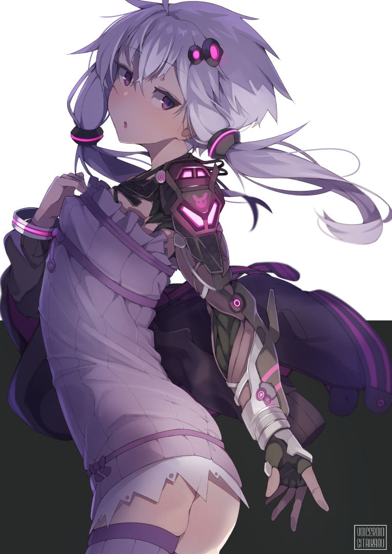 yuzuki yukari (vocaloid and 1 more) drawn by zoruboi