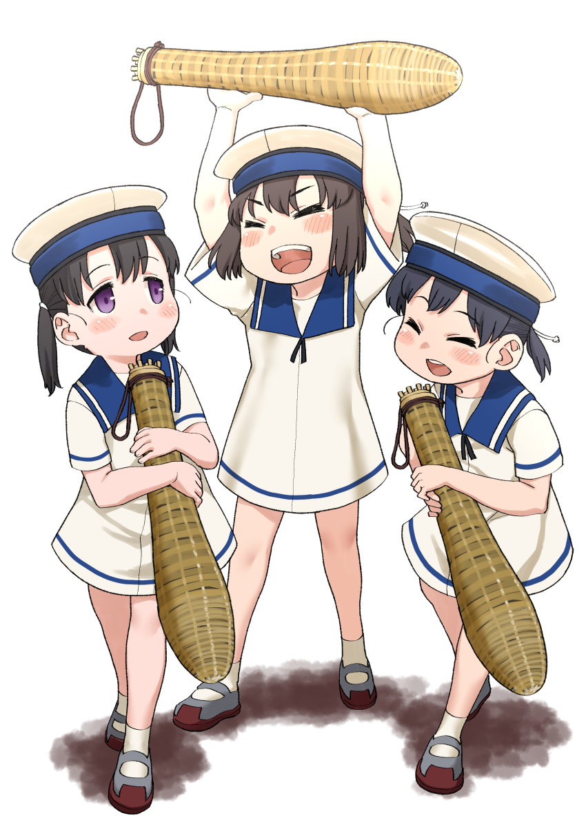 hiburi, daitou, and shounan (kantai collection) drawn by harukaze_unipo