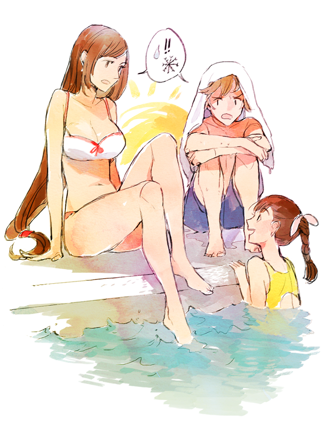 tifa lockhart, marlene wallace, and denzel (final fantasy and 2 more) drawn by lanimalu