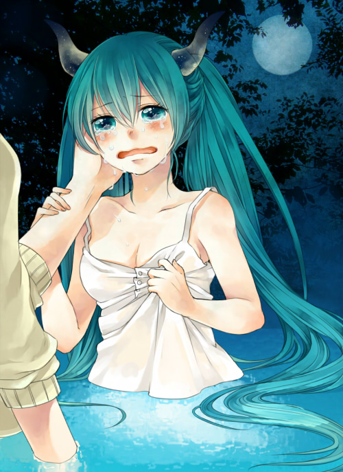 hatsune miku (vocaloid and 1 more) drawn by nemutagari