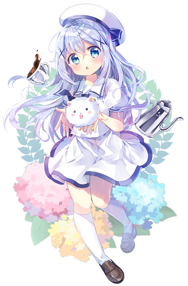 kafuu chino and tippy (gochuumon wa usagi desu ka?) drawn by chocho_(homelessfox)