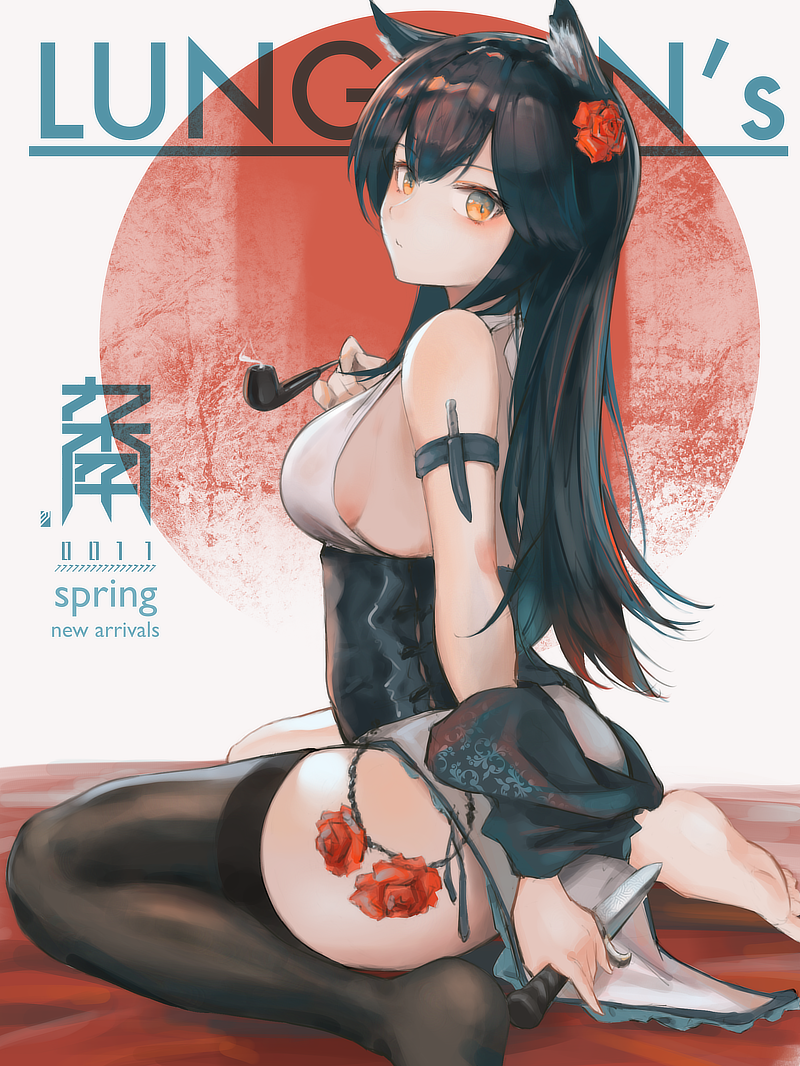 texas (arknights) drawn by eyyy