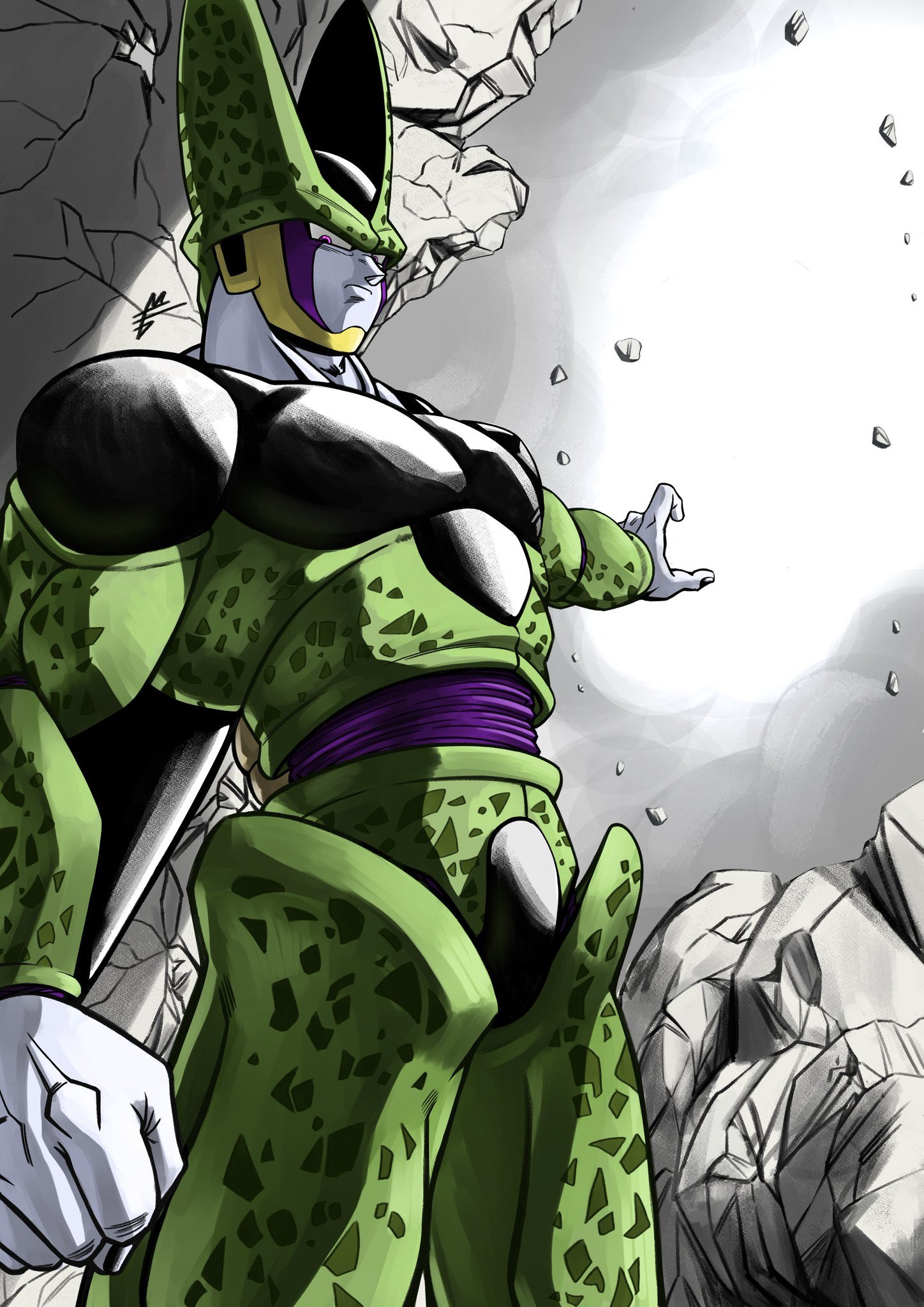 Cell And Perfect Cell Dragon Ball And 1 More Drawn By Studio Viga Danbooru