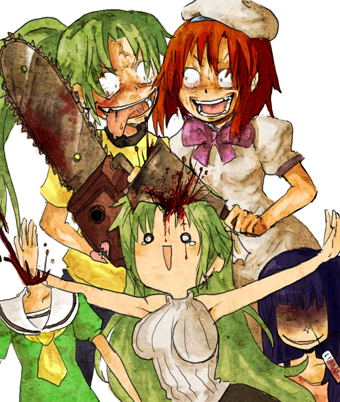 furude rika, ryuuguu rena, houjou satoko, sonozaki mion, and sonozaki shion (higurashi no naku koro ni)