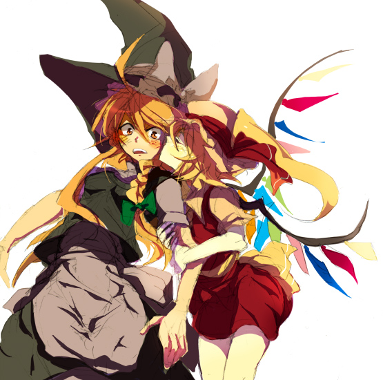 kirisame marisa and flandre scarlet (touhou) drawn by toriko_(hatoriko)