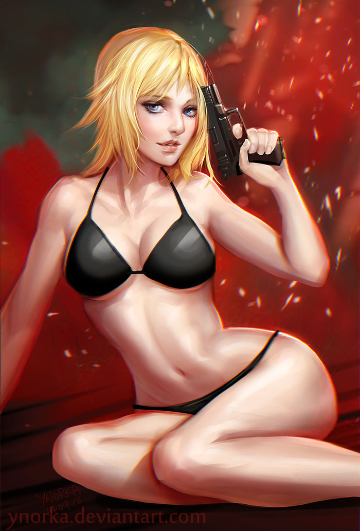 aya brea (parasite eve and 1 more) drawn by ynorka_chiu