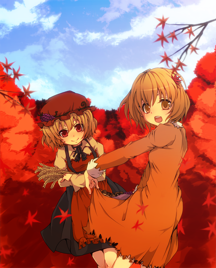 aki minoriko and aki shizuha (touhou) drawn by aoi_(annbi)