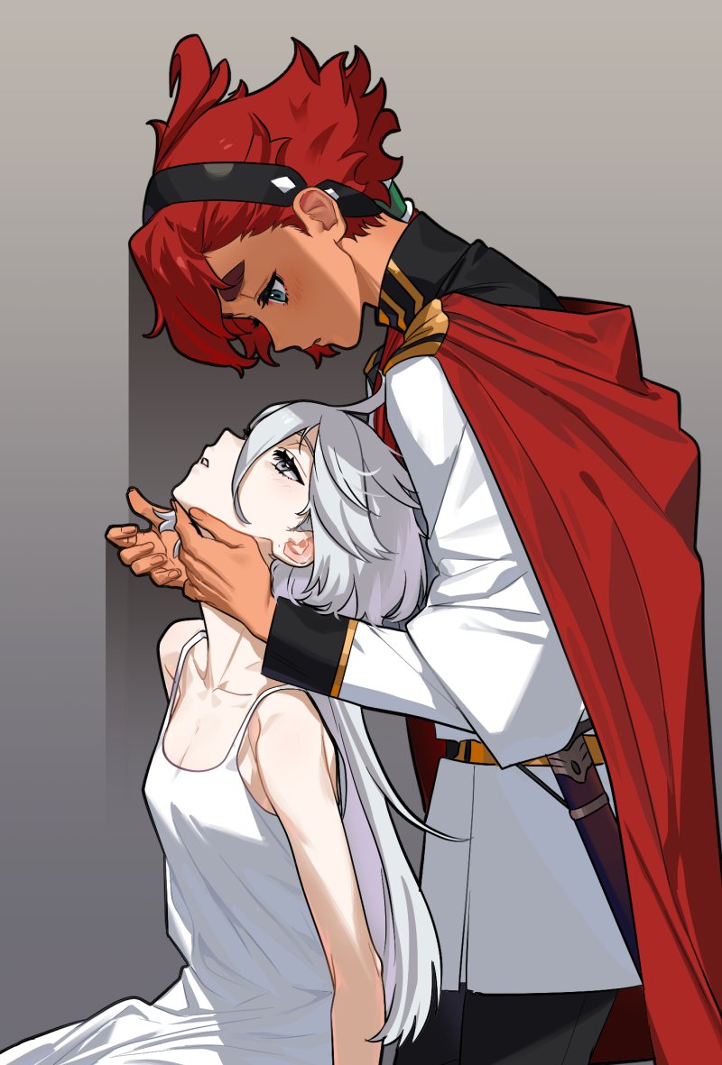 suletta mercury and miorine rembran (gundam and 1 more) drawn by baesong