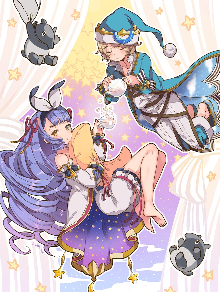 phoebe and morphe (granblue fantasy) drawn by yumekui