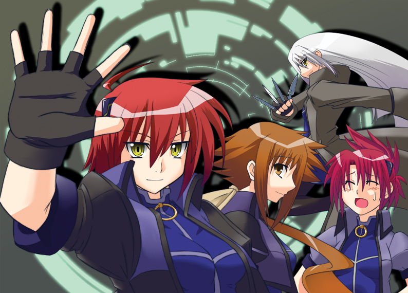 cinque, nove, wendi, and dieci (lyrical nanoha and 1 more) drawn by naageru