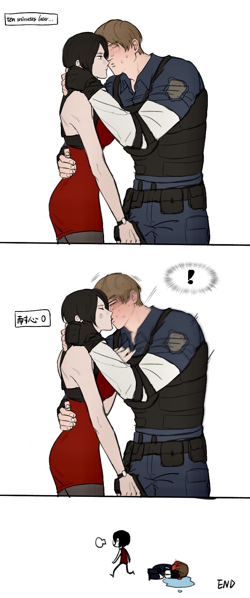 leon s. kennedy and ada wong (resident evil and 1 more) drawn by aaamber_22
