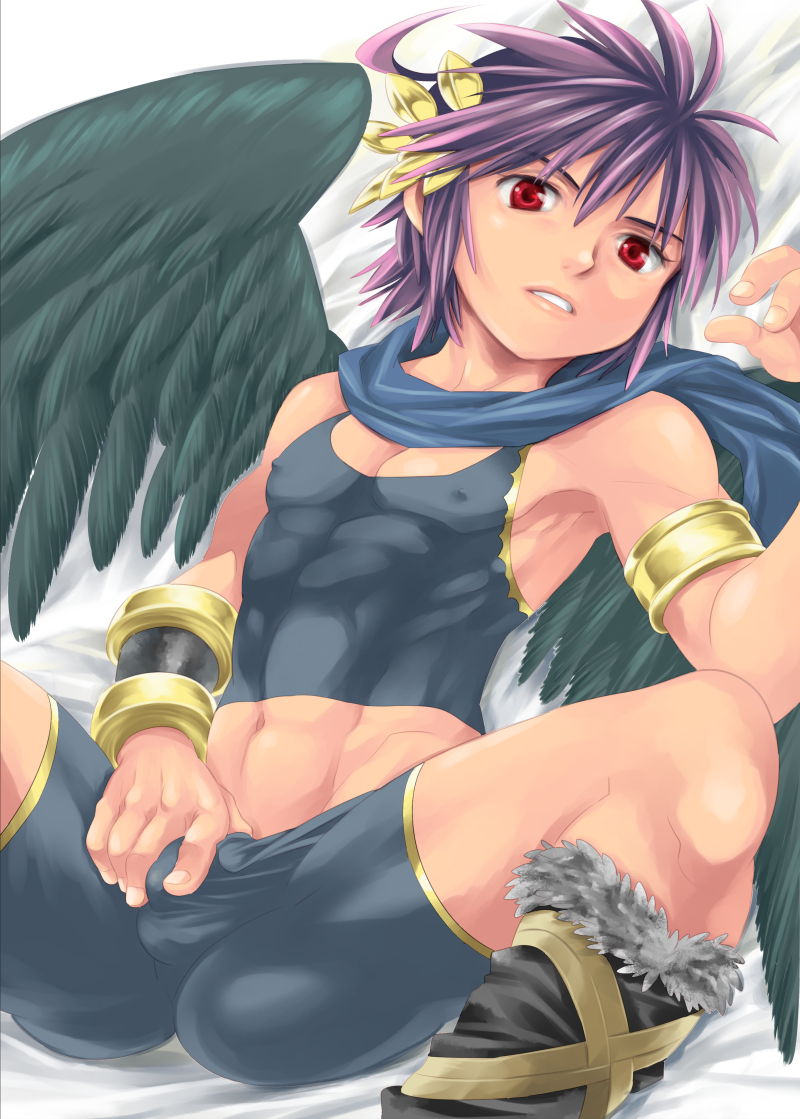 dark pit (kid icarus and 1 more) drawn by karasuma_pink