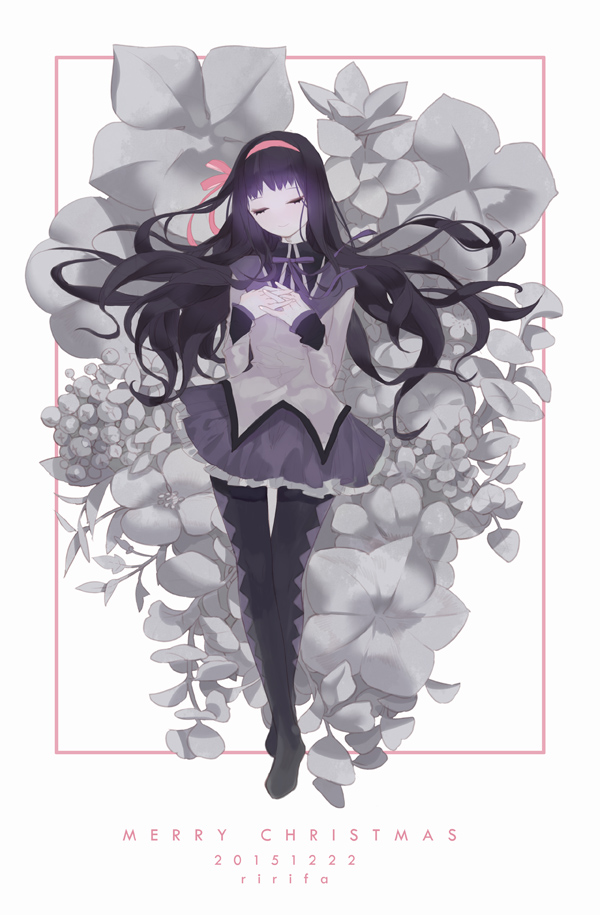 akemi homura (mahou shoujo madoka magica) drawn by ririfa