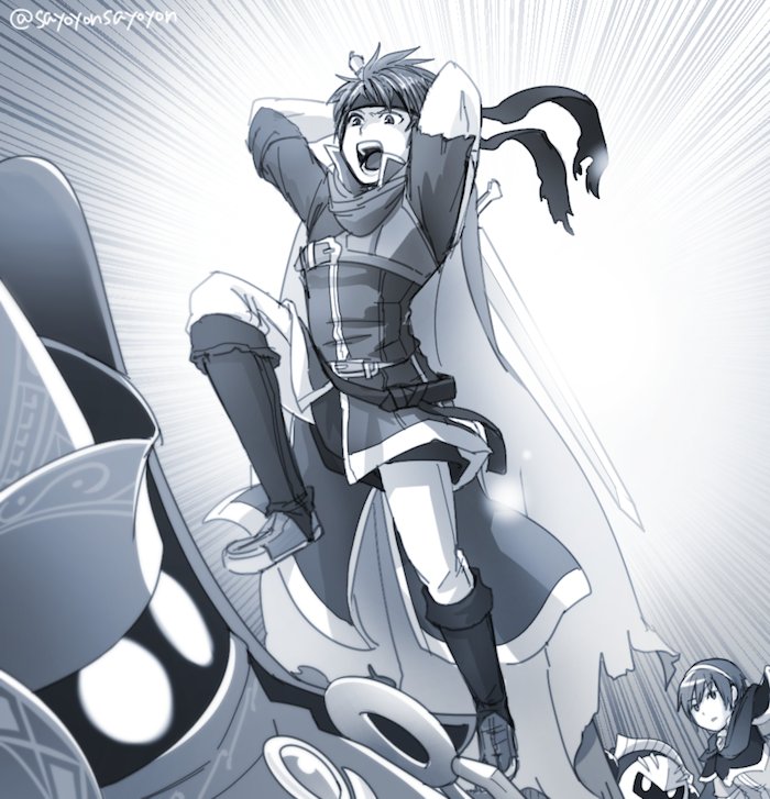 ike, meta knight, marth, and ancient minister (fire emblem and 5 more) drawn by sayoyonsayoyo