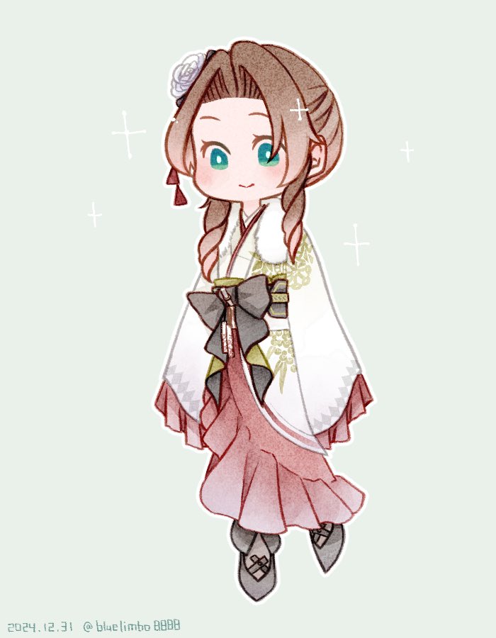 aerith gainsborough (final fantasy and 2 more) drawn by bluelimbo8888