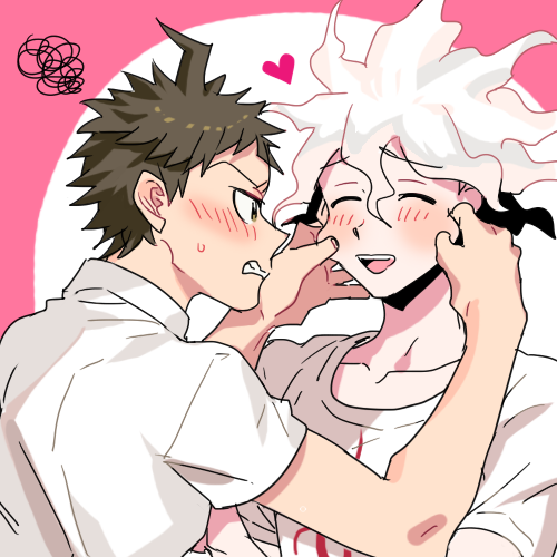 komaeda nagito and hinata hajime (danganronpa and 1 more) drawn by uurin