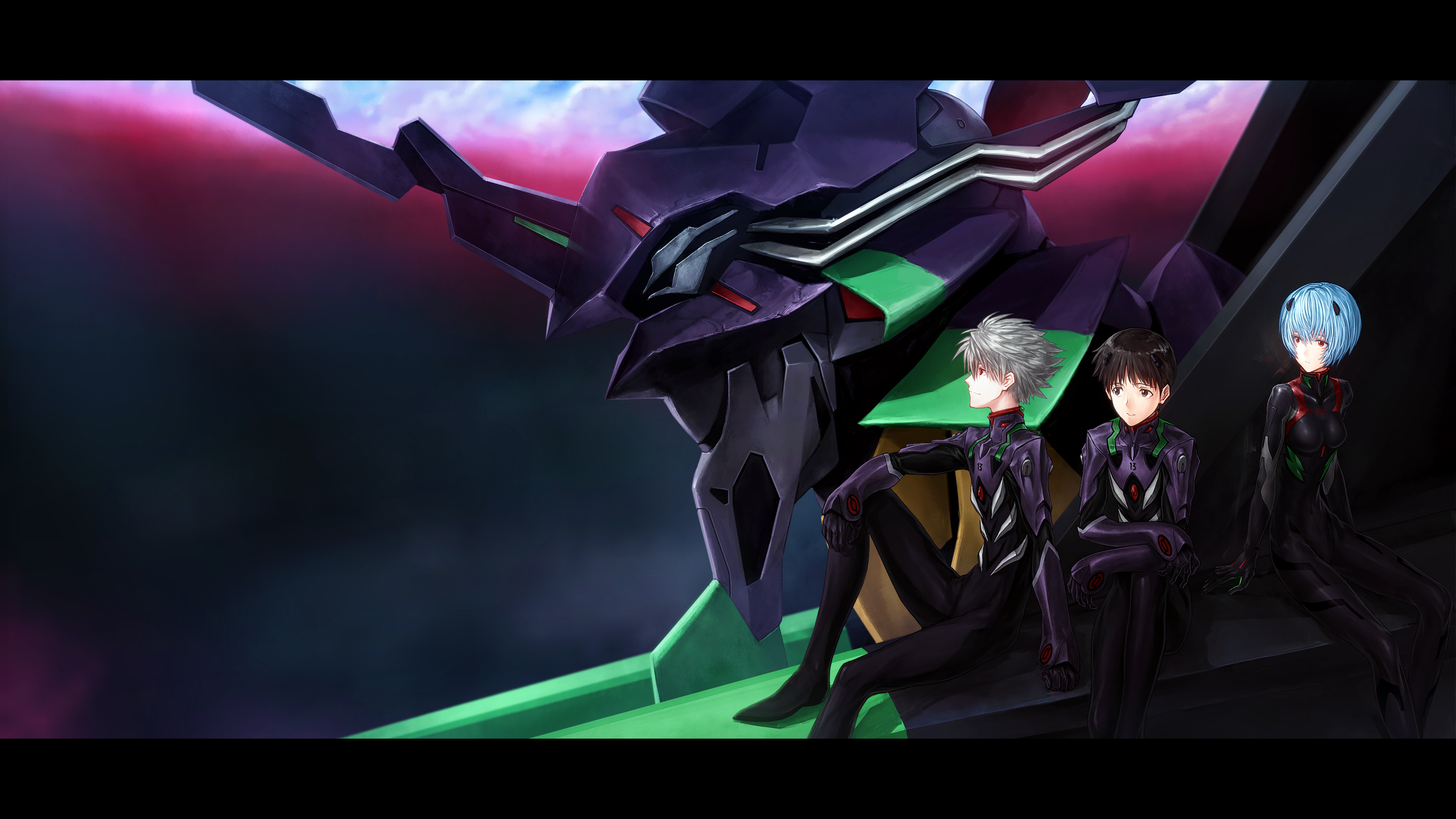 Ayanami Rei Ikari Shinji Nagisa Kaworu And Eva 13 Neon Genesis Evangelion And 2 More Drawn By Oyu Udon Danbooru