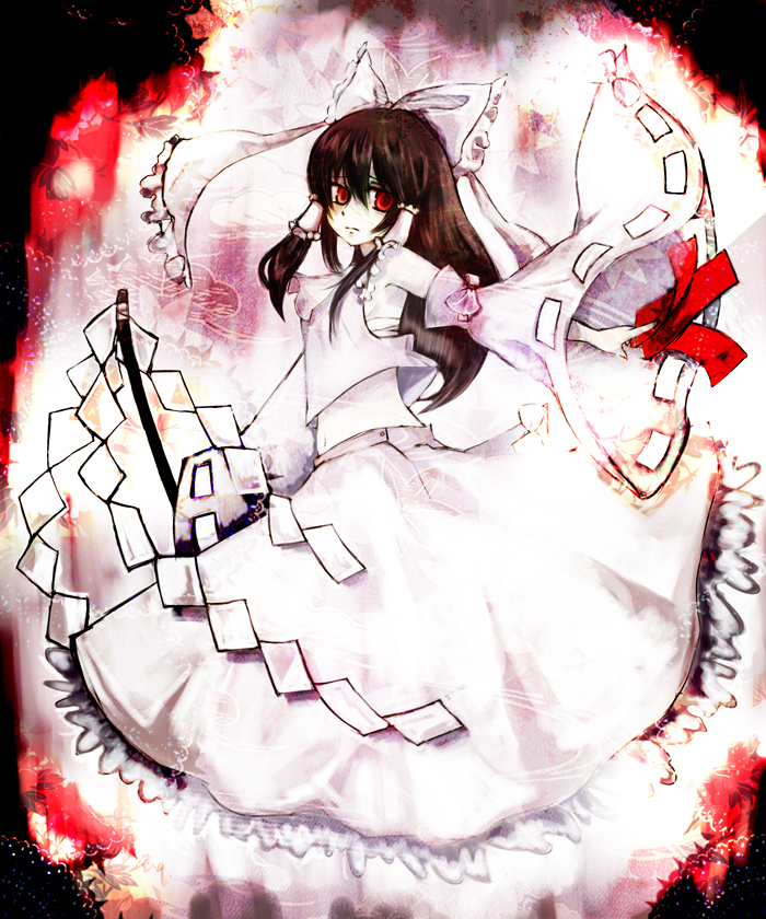 hakurei reimu and white-reimu (touhou and 1 more) drawn by yugemu