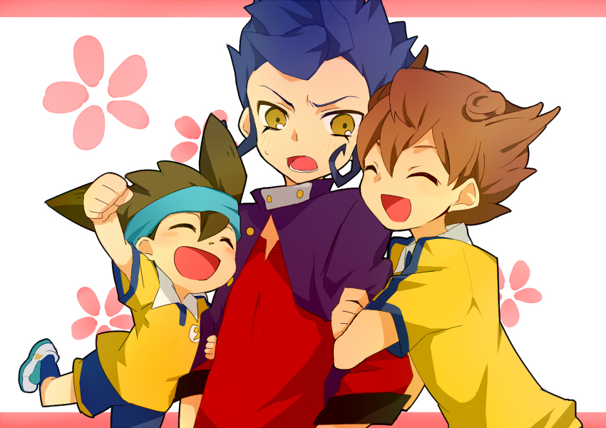 matsukaze tenma, tsurugi kyousuke, and nishizono shinsuke (inazuma eleven and 1 more) drawn by minamino_(vk29710)