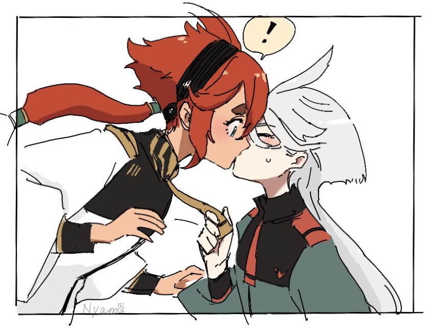 suletta mercury and miorine rembran (gundam and 1 more) drawn by nyamo