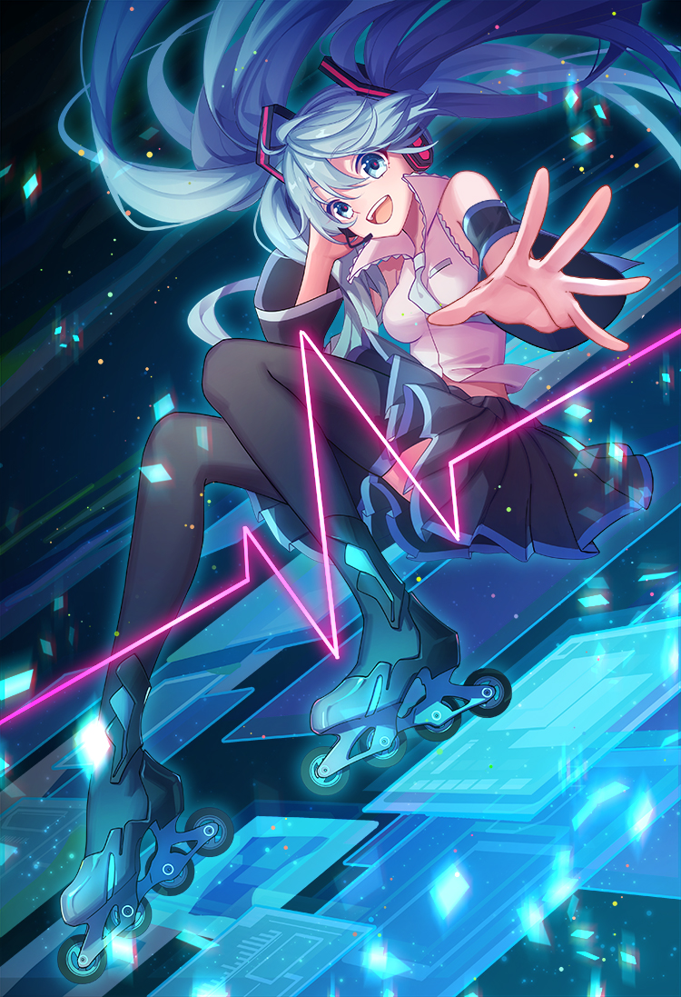 hatsune miku (vocaloid and 1 more) drawn by sougishi_ego