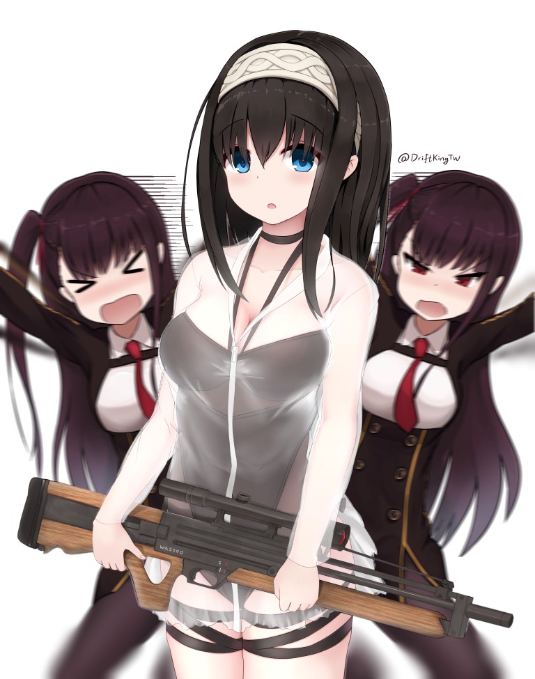 sagisawa fumika and wa2000 (idolmaster and 2 more) drawn by driftkingtw