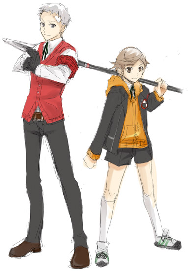 sanada akihiko and amada ken (persona and 1 more) drawn by tsuji_yuzu