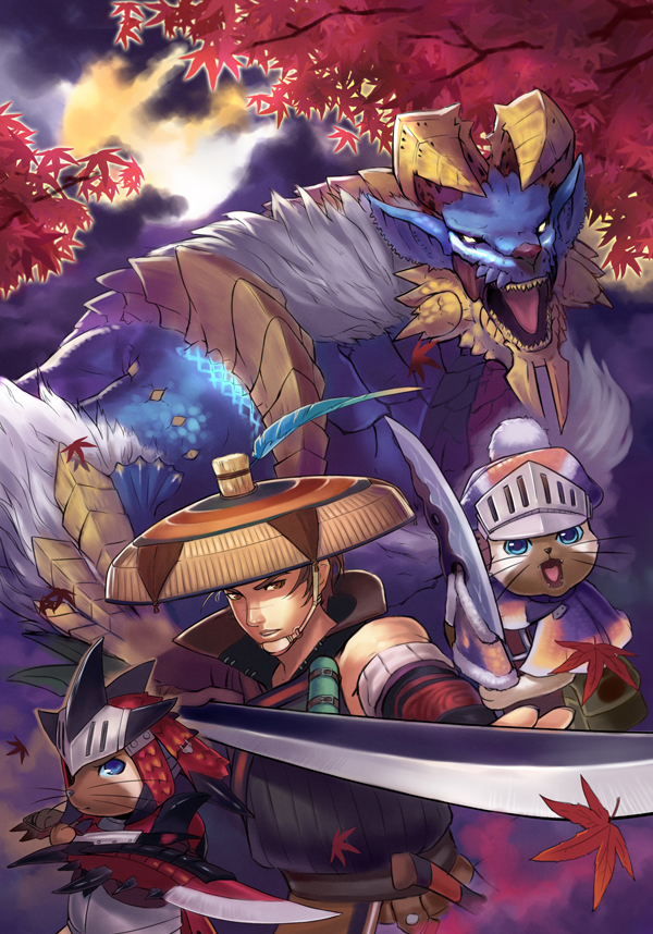 monster hunter and zinogre (monster hunter and 1 more) drawn by yukiusagi1983