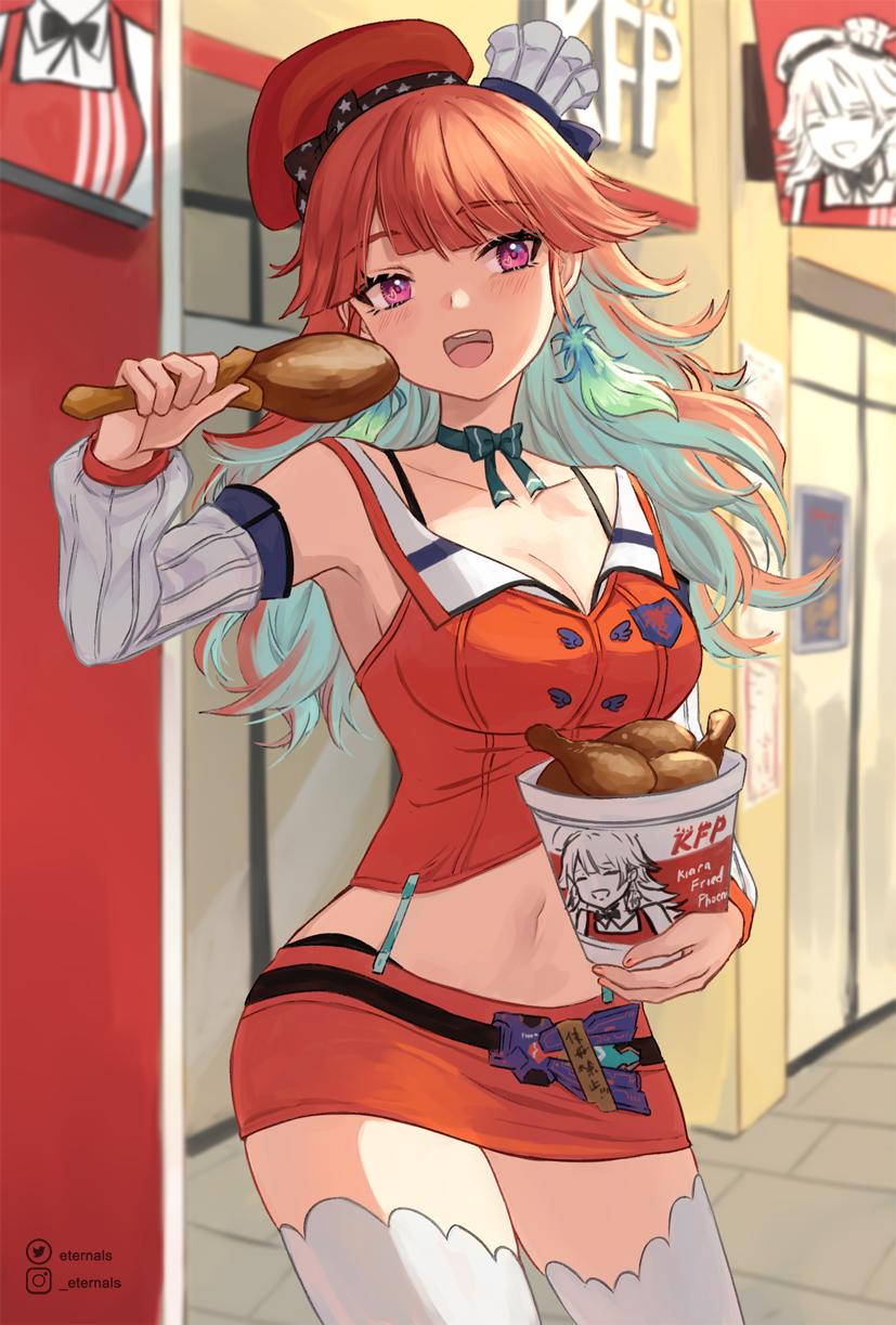 takanashi kiara (hololive and 1 more) drawn by ten-chan_(eternal_s)