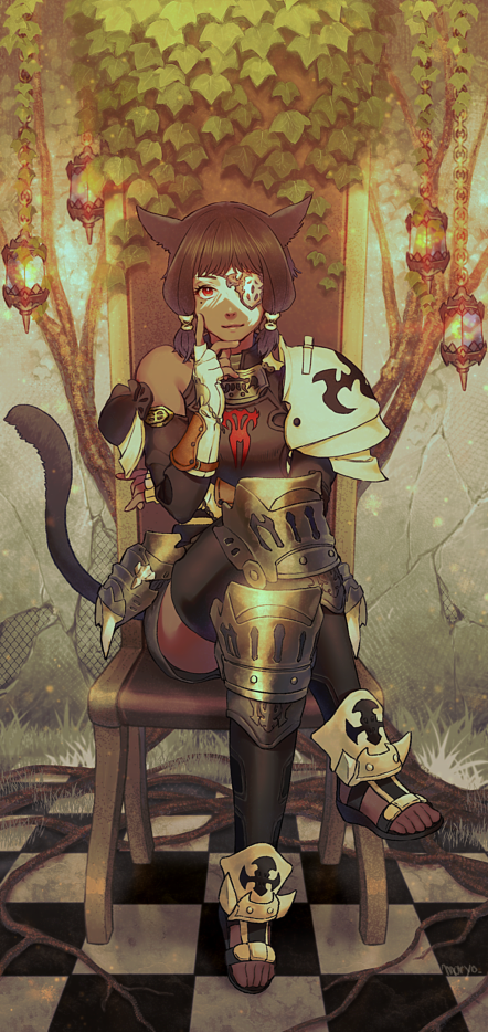 warrior of light (final fantasy and 1 more) drawn by moryo