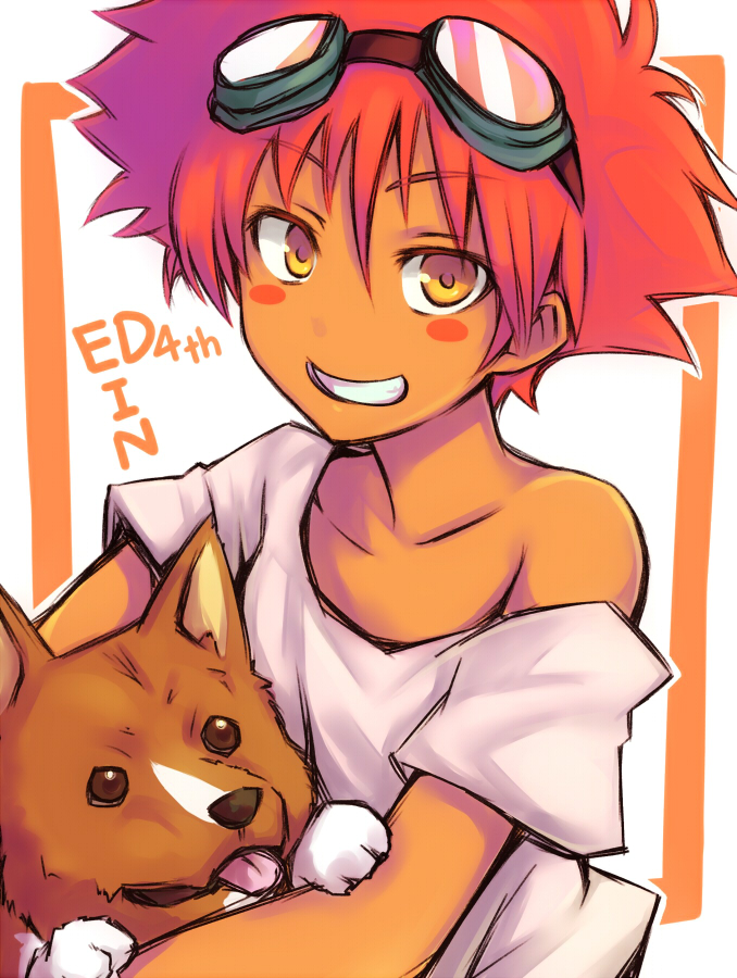 edward wong hau pepelu tivrusky iv and ein (cowboy bebop) drawn by inaba-no-kuni-tottori