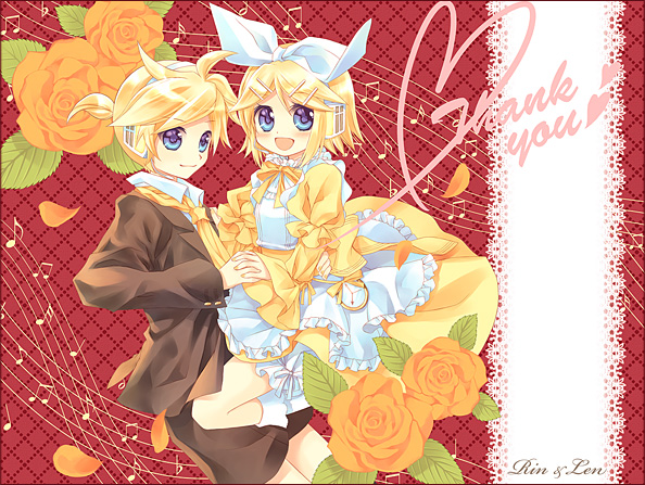 kagamine rin and kagamine len (vocaloid) drawn by yashiro_seika
