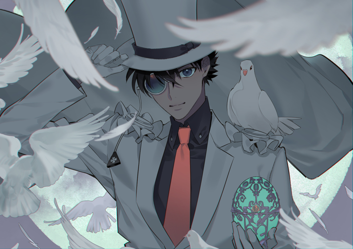 kaitou kid (meitantei conan and 1 more) drawn by kanamura_ren