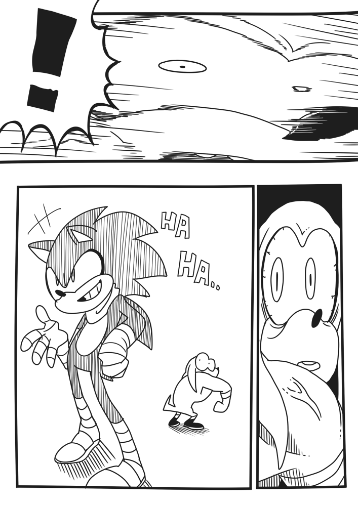sonic the hedgehog and knuckles the echidna (sonic and 1 more) drawn by gashi-gashi